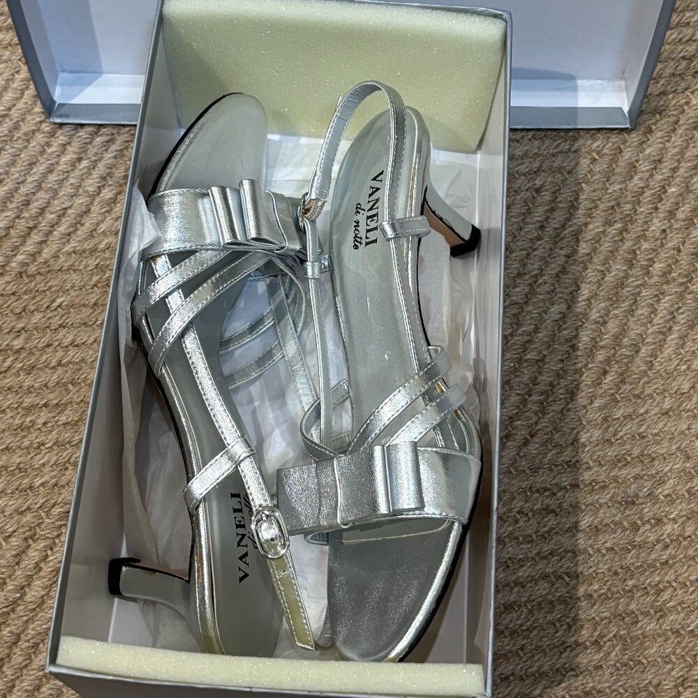 Vaneli Women's Martey Silver Slingback Sandal